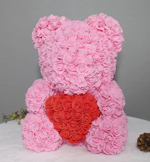 Load image into Gallery viewer, Valentine&#39;s Day Rose Flower Bear
