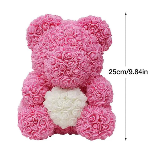 Load image into Gallery viewer, Valentine&#39;s Day Rose Flower Bear
