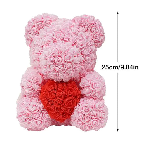 Load image into Gallery viewer, Valentine&#39;s Day Rose Flower Bear
