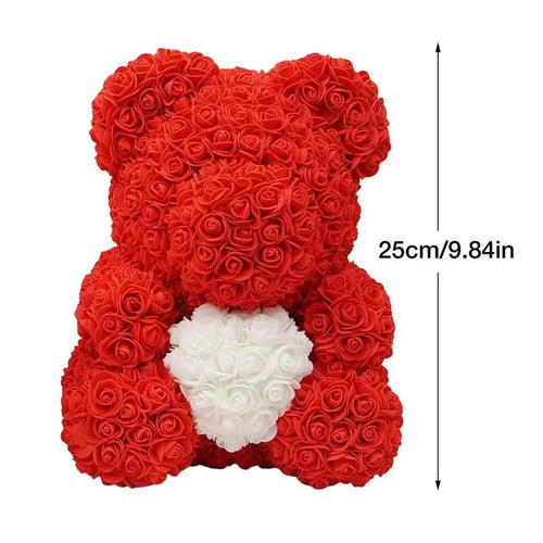 Load image into Gallery viewer, Valentine&#39;s Day Rose Flower Bear
