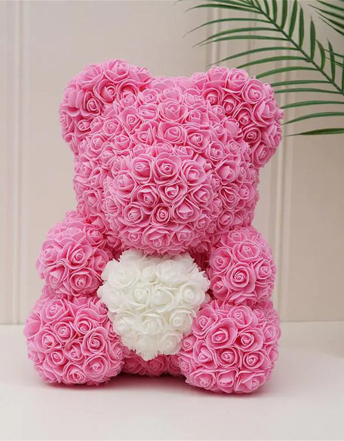 Load image into Gallery viewer, Valentine&#39;s Day Rose Flower Bear
