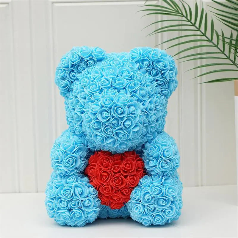 Valentine's Day Rose Flower Bear